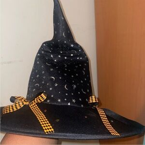 Kids Black and Orange Witch Hat Costume Accessory